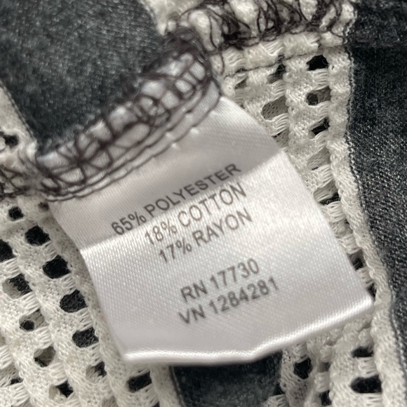 *Converse One Star Women's Striped Short Sleeve Top Sz L - Picture 7 of 7